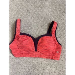 Lululemon Tata Tamer Red and Blue Bra with Pads